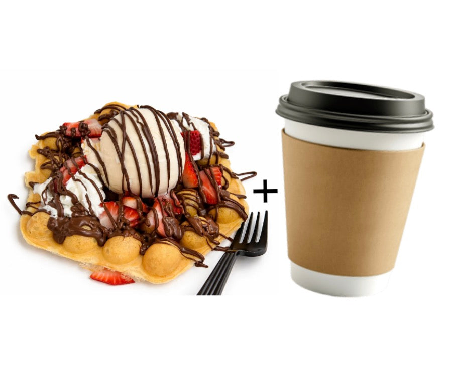 Tabakta Bubble Waffle + Kahve