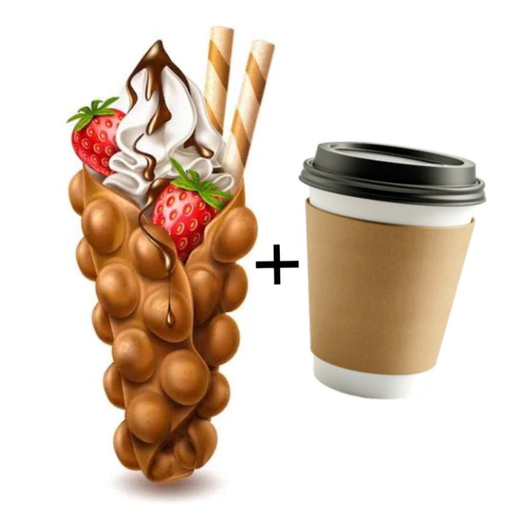 Bardakta Bubble Waffle + Kahve